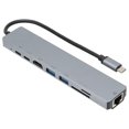 thumbnail image 3 of USB C Dock 8 in 1 Multifunctional Type C to RJ45 USB3.0 USB C HD Multimedia Interface Docking Station for Desktop Laptop, 3 of 5