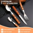 thumbnail image 3 of GHSDFBB Portable Utensils Set with Case 18/8 Stainless Steel Silverware Set Reusable Utensils Set for Lunch Box Ideal for Travel Camping 4 Pcs Set, 3 of 6