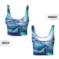 thumbnail image 5 of Fotbe Night At Lake Aurora 1 Pattern Womens' Sports Bra Longline Wirefree Padded with Medium Support Sports Moisture-Wicking Workou Vest,Tank Top-, 5 of 7