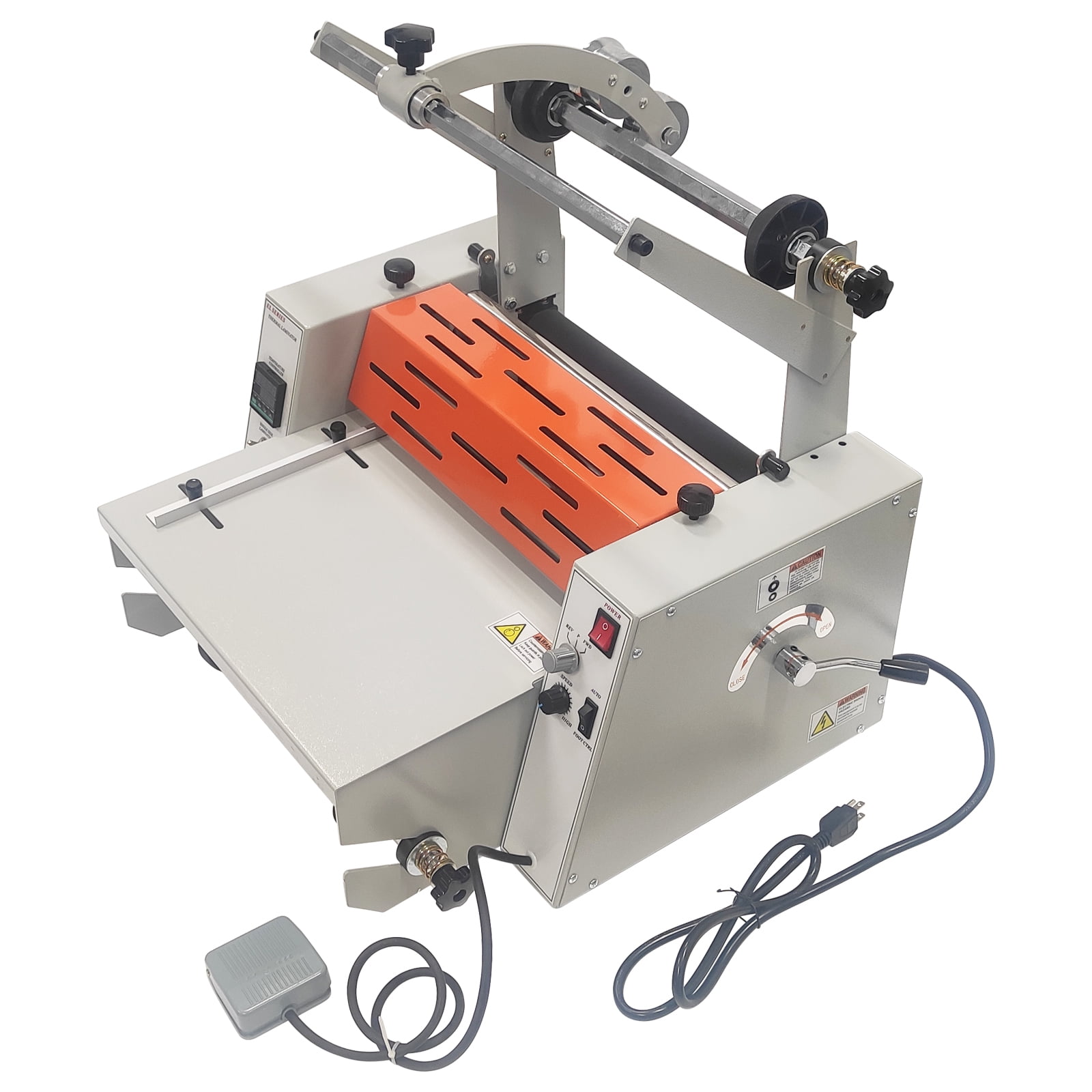 Steel Roller Thermal Laminator Hot Cold Roll Laminator 110V With Toothing Cutter