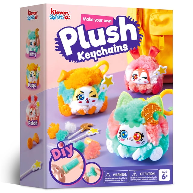 Set de manualidades Klever Kits para hacer llaveros de felpa para niños mayores de 6 años
