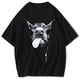 thumbnail image 3 of Camiseta gótica con estampado de perro para hombre, ropa de calle de Hip Hop, Punk, Vintage, lavada, de gran tamaño, Tops, ropa de verano5, 3 of 3