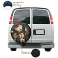 thumbnail image 4 of KAKALAD Christmas Snowman Bird Flower 04 Tire Cover Universal Durable Waterproof Car Vehicle Tools Accessories Buckle 15” Inch, 4 of 6