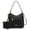 Black, variant on MKF Collection Maeve Vegan Leather Women's Shoulder Bag & Wristlet Pouch, Modern Hobo Purse Handbag by Mia K - Brown