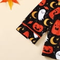 thumbnail image 6 of Tisuna Boys Halloween Pajama Set Long Sleeve Two Piece Outfit Pumpkin Ghost Print Sleepwear For Toddler Kids Comfortable Loungewear Orange Size 18-24 Months, 6 of 7