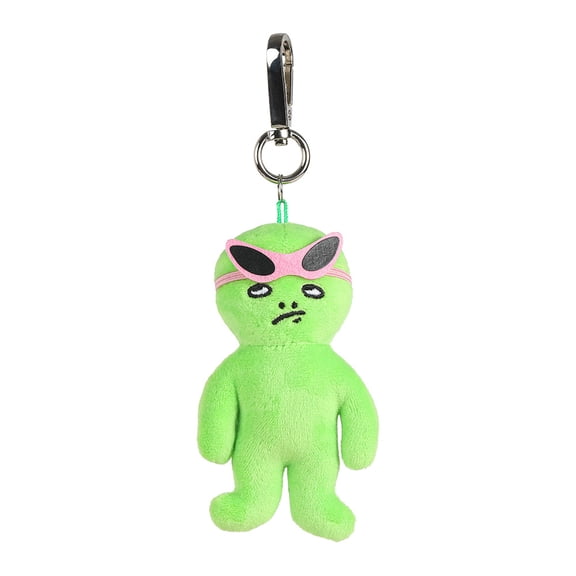 4.33" Alien Plush Doll Pendant, Cute Funny Doll Backpack Pendant, Cartoon Rolling Eyes ET Keychain Pendant