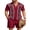 Argyle-Red, variant on Men's Short Set 2 Piece Outfits Knit Button Up Shirt Retro Short Sleeve Polo Shirts and Short Set Summer Beach Suit