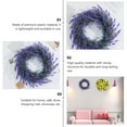 thumbnail image 6 of WASHWEPE 1Pack Wreath Artificial for Home Decor Christmas Party 38X0.39In Purple Plastic Lavender, 6 of 8