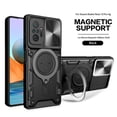 thumbnail image 3 of Magsafe Magnetic Camera protection case For Redmi Note 10 Pro 10s Armor Hybrid Metal Ring Back Cover For Redmi 10A 11A 9T 9C NFC, 3 of 5