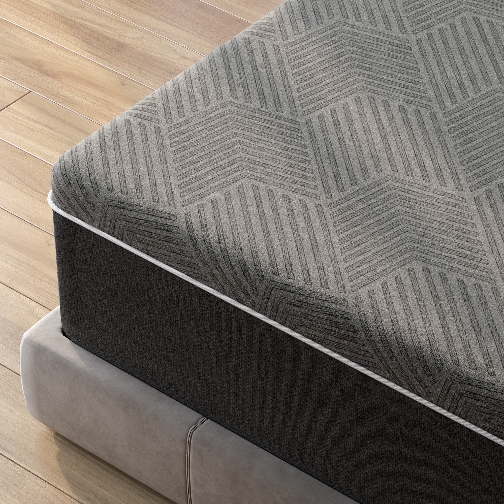 TigBond King Size Mattress,12 Inch Hybrid Mattress with Medium Firm Feel,King Mattress with Cooling Gel Memory Foam & Pocket Springs