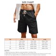 thumbnail image 2 of Pantalones Cortos de Verano para Hombres Cintura elástica Cierre con cordón Pantalones Cortos Casuales hasta la Rodilla con Bolsillos Laterales Negro XL, 2 of 2
