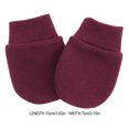 thumbnail image 4 of Guardurnaity Manoplas para bebés Sensación cómoda Guantes para recién nacidos Estilo clásico Diseño considerado Accesorios para bebés guantes y mitones vino rojo, 4 of 6