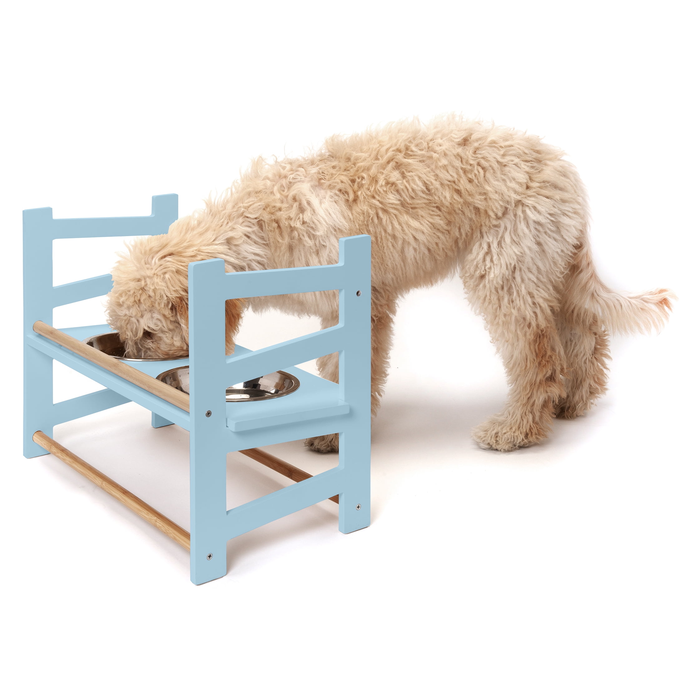 Furhaven Pet Feeder Stands Adjustable Feeder Ladder Style Cloud