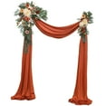 thumbnail image 2 of de de boda artificial con drapeado arreglo floral rosa Rojo Zulema  Guirnalda de arco de boda, 2 of 8