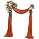 thumbnail image 2 of Botín de flores artificial BLESIY telón de fondo de boda Guirnalda de arco de boda Rojo, 2 of 8