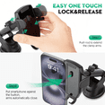 thumbnail image 2 of OWNTECH Car Phone Holder, Auto Clamping 360° Rotatable 3 in 1 Phone Mount for Dashboard/Windshield/Air Vent ,Compatible with iPhone,Samsung Galaxy,Google Pixel, 2 of 7