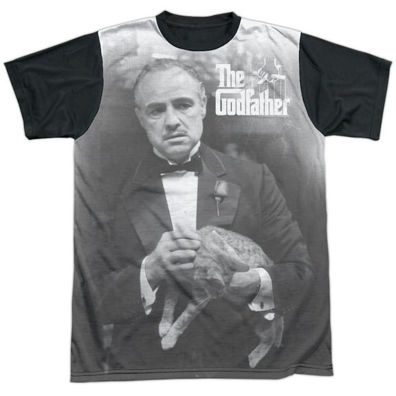 Godfather Men's  Pet The Cat Sublimation T-shirt White