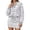 Grey, variant on MDUKONU Women's Stripecasual Two-Piece Set with Sweatshirt and Skirt for Daily and Travel Long Sleeve Skort Outfit Green S