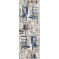 thumbnail image 2 of Mark&Day Washable Area Rugs, 2x7 Welton Modern Navy Runner Area Rug (2'7" x 7'3"), 2 of 5