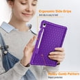 thumbnail image 4 of Fintie Silicone Case for Samsung Galaxy Tab S10 Lite/ S10 FE/ S9 FE 5G 10.9 Inch/Tab S9 11 Inch, [S Pen Holder] Honey Comb Series Kids Friendly Light Weight Shock Proof Protective Cover, Purple, 4 of 10