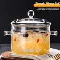 thumbnail image 5 of Glass Cooking Pot with Lid for Stove Top 1.9L/64.25oz Heat Resistant Glass Saucepan with Double Handles High Borosilicate Glass Simmer Pot Clear Cooking Pot for Soup Milk Sauce Pasta Noodle, 5 of 9