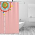 thumbnail image 4 of Lollipop Pink Shower Curtain 72X72In For Bathroom, Waterproof Fabric Quick Dry Soft Decoration Set, 4 of 5