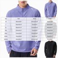 thumbnail image 4 of ZIXKCGDSE Quarter Zip Pullover Tops for Men Long Sleeve Shirt Outdoor Running Fitness Shirts Size L, 4 of 4