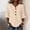 Beige, variant on Only Moment Lightweight Soft Casual Shirts for Women 3/4 Sleeve V Neck Ruffle Sleeves Cotton and Linen Dressy Collared Shirts Trendy Business Casual Work Blouses Vacation Outfits 2026 Wine,S