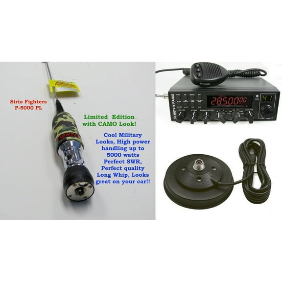 Combo: Anytone AT 5555 Mobile Radio with Sirio Fighter 5000 PL Antenna with Mag 145 PL Mag Mount