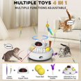 thumbnail image 3 of 4 in 1 Interactive Cat Toys for Indoor Cats  Cat Laser Toys with 360°Rotation  Interactive Exercise Play Kitten  Automatic Cat Wand Toys Track Balls Indoor Exercise Cat Kicker with USB R, 3 of 7
