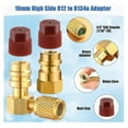 thumbnail image 2 of R12 to R134A AC Fitting Conversion Adapter Kit, Quick Coupler Valve A/C 90 Port Retrofit Adapter High/Low Pressure, 2 of 5