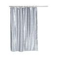 thumbnail image 1 of "Shimmer" Faux Silk Shower Curtain in Pewter, 1 of 11