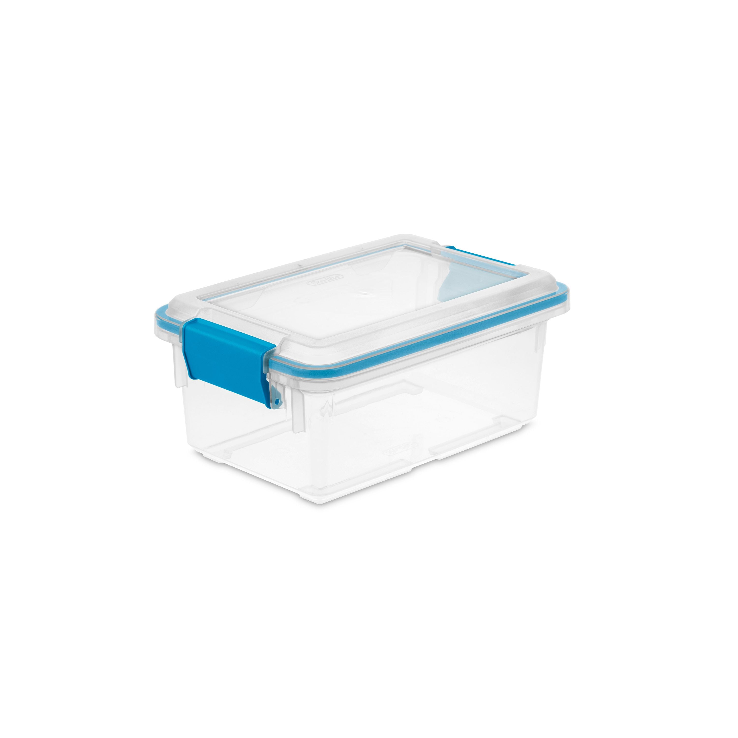 Sturdy 7 ltr Clear Plastic Multipurpose Food Storage Box w/ Airtight Clip-on Lid 