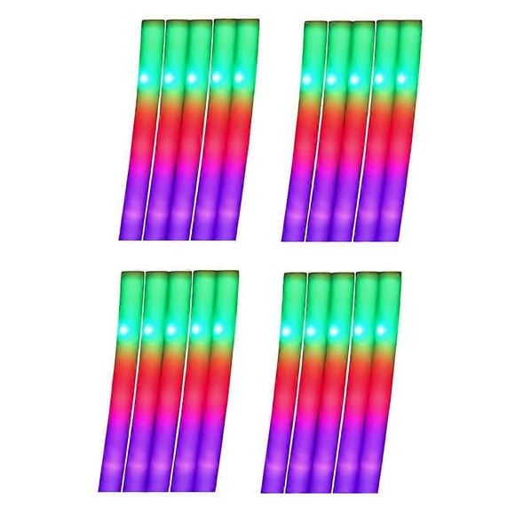 LED Glow Sticks Colorful RGB Glow Foam Sticks Cheer Tubes