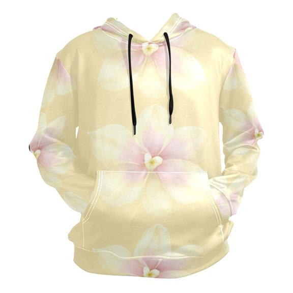 Yellow Elegant Flowers Men’s Hoodies Sweatshirt Fleece Jackets Long Sleeve Sweatshirts