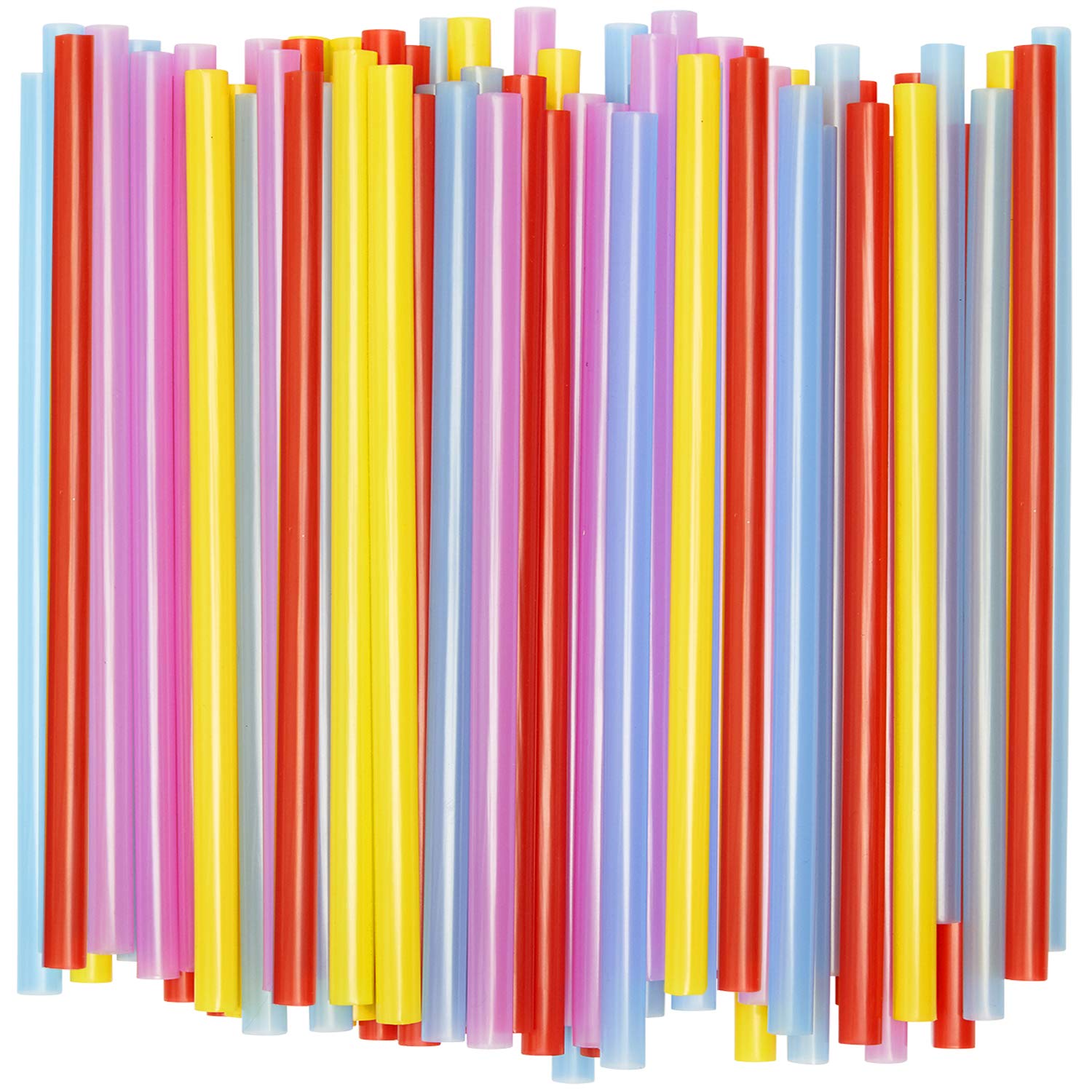 Wide Straws for Drinking & Smoothies [100 Pack] Assorted Colors