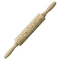 thumbnail image 2 of 14 inch Christmas Engraved Embossed Rolling Pin, Embossed Wooden Rolling Pin, Christmas Snowflake Flower Pattern, Engraved 3D Rolling Pin for Baking Fondant, Pizza, Pie, Pasta, Dough, Cookies, 2 of 4