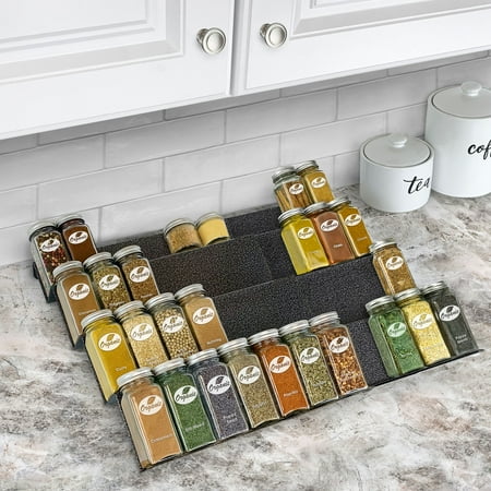 Lynk Professional® Spice Rack Tray - Expandable 4 Tier Heavy Gauge ...