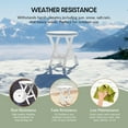 thumbnail image 5 of WestinTrends Malibu HDPE Outdoor 24.5 Inch Round Portable Folding Patio Dining Table, White, 5 of 16