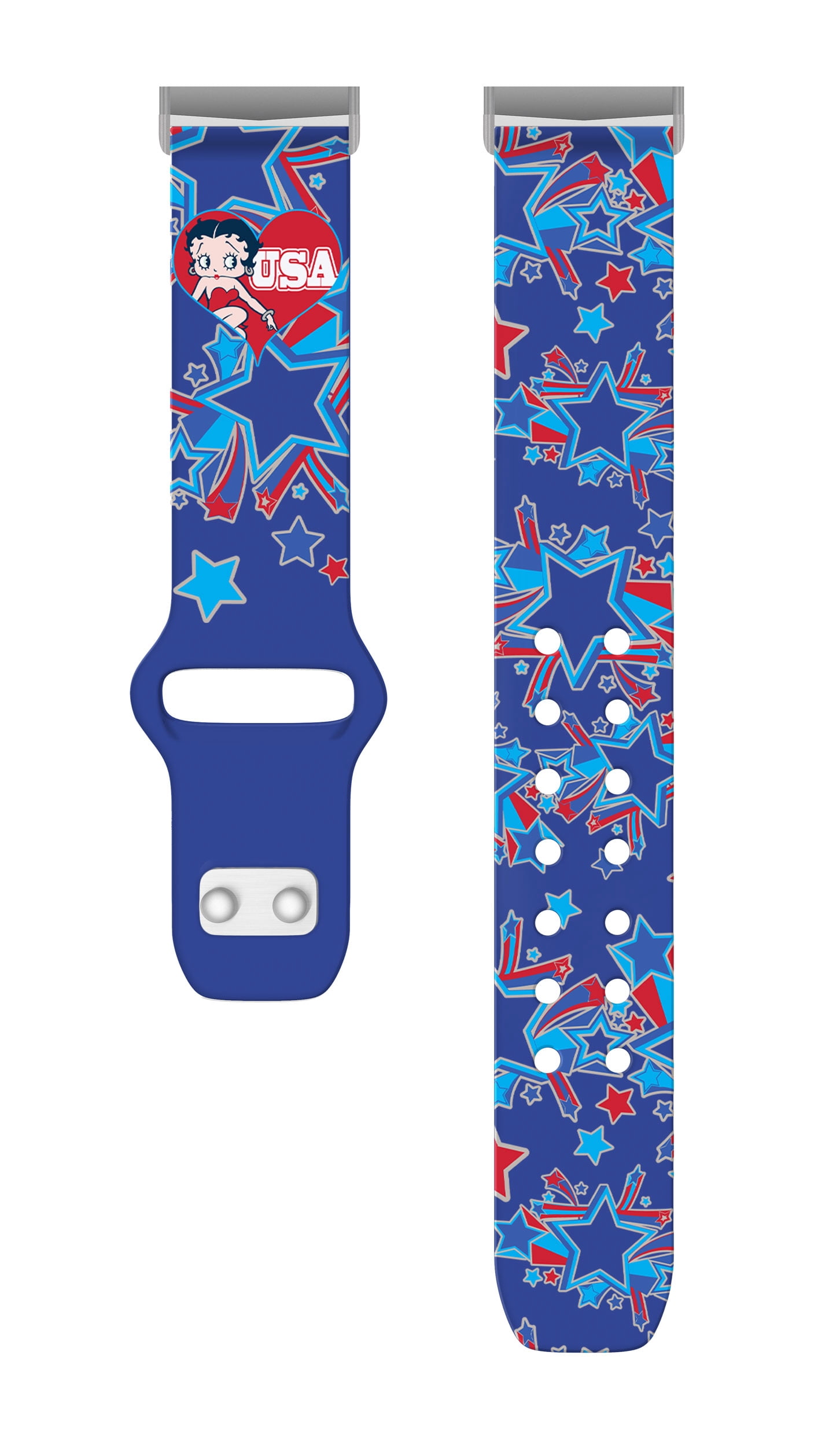 Betty Boop Red White & Boop HD Watch Band Compatible with FitBit Versa 3 & Sense (20mm Long USA) by Affinity Bands