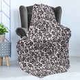 thumbnail image 4 of Garden Art Soft Flannel Fleece Throw Blanket, Floral Pattern Pomegranate Fruits and Leaves Coming of Spring, Cozy Plush for Indoor and Outdoor Use, 70" x 90", Plum Blush Black, by Ambesonne, 4 of 5