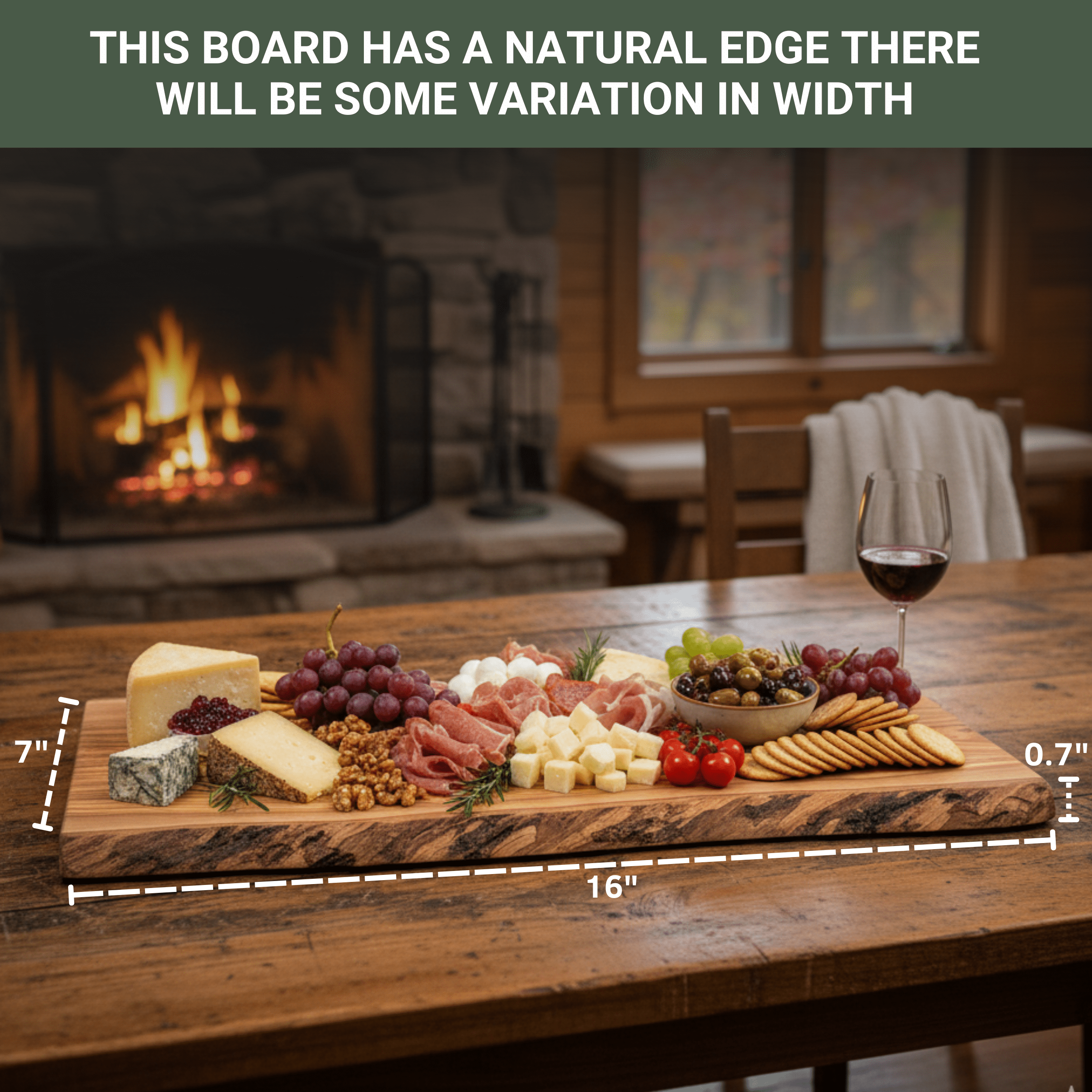 The Live Edge - Olive Wood Cutting Board for Kitchen | Wood Slab for Meat Cheese  Bread Cutting