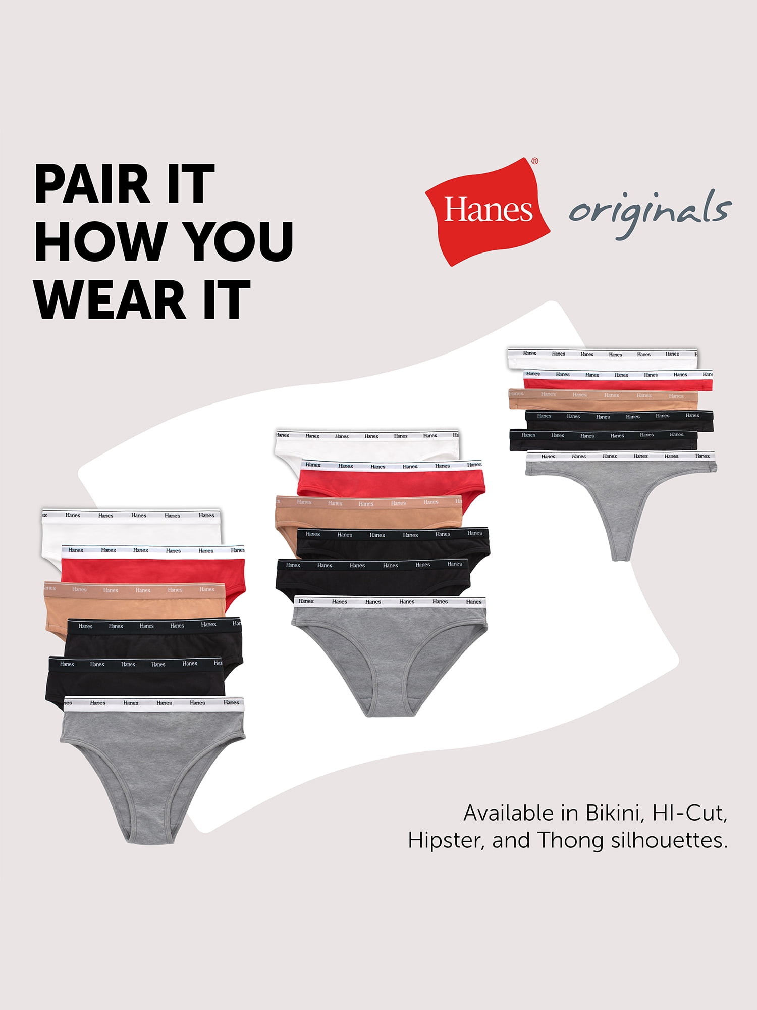 Hanes Originals Women's Stretch Triangle Bra, 2-Pack
