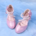 thumbnail image 2 of Girls Dress Shoes Mary Jane Flower Girl Low Heels Princess Shoes for Wedding Party, 2 of 8