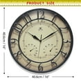 thumbnail image 7 of Infinity Instruments 3D Plastic 16" Indoor/Outdoor Wall Clock with Built-In Hygrometer and Thermometer, Black, 7 of 7