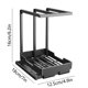 thumbnail image 3 of Fasiaou Kitchen Sink Rack Tray Organizer Stand for Sponge, Dish Cloth, Rag, Brush, Scrubber Storage and Organization (Black), 3 of 6