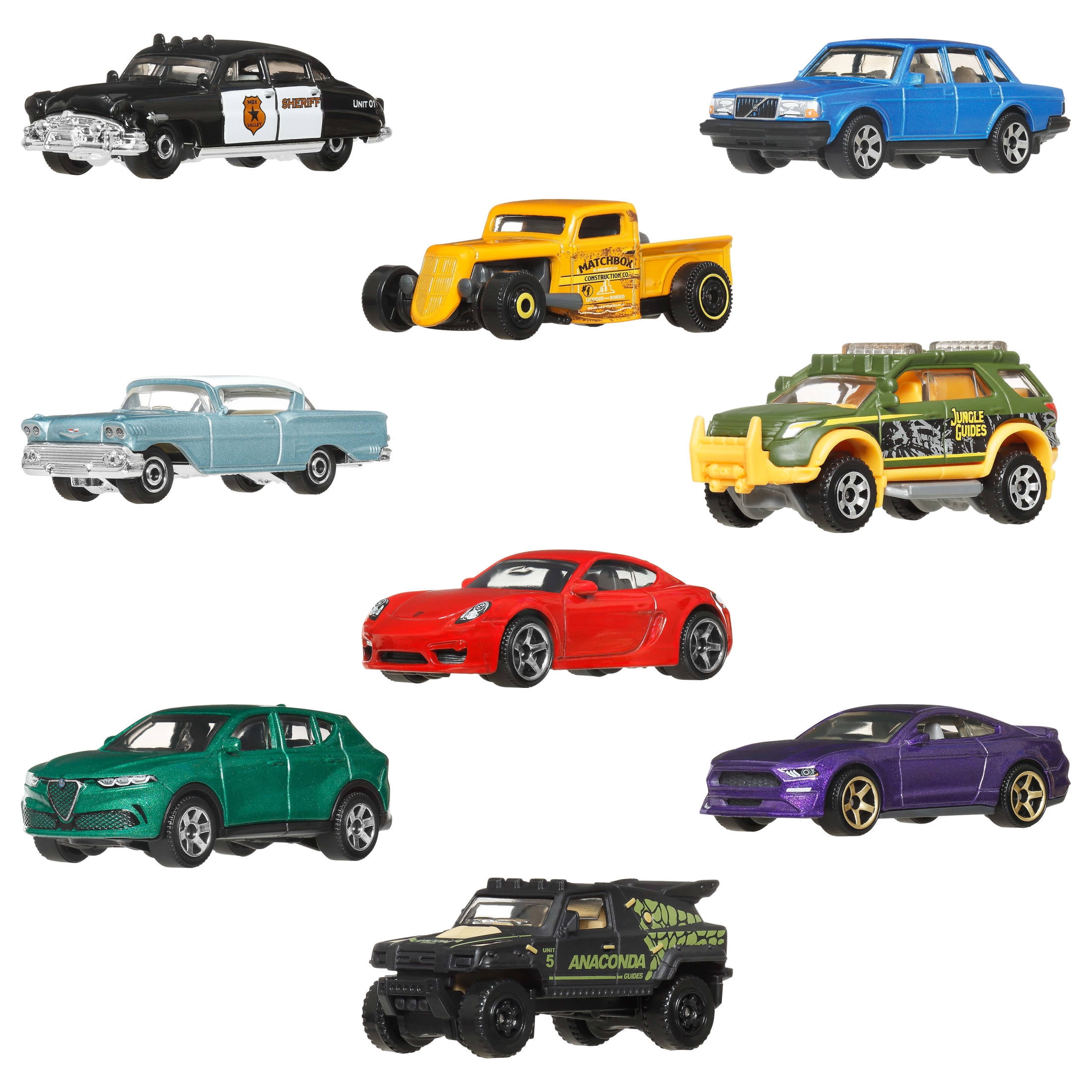 Matchbox Die-Cast 1:64 Scale Toy Car or Truck, Themed Sports, Race