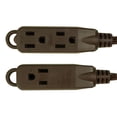 thumbnail image 2 of Royal Designs, Inc. Flat Plug Extension Cord for Indoor & Outdoor, 8 ft long, Brown, 6 Outlet Prong Grounded Wire UL Listed, Set of 2, 2 of 5