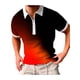 thumbnail image 3 of Txlixc - Polo de manga corta para hombre, cuello vuelto, diseño de patchwork, color degradado, con cremallera, informal Txlixc  Estilo de ocio, 3 of 9
