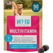VetIQ Multi Vitamin Supplement for Dogs, Hickory Smoke Flavored Soft Chews, 90 Count